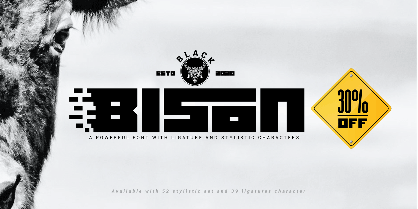 Black Bison Regular Font preview